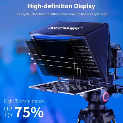 NEEWER Teleprompter X14 with RT-110 Remote & APP Control with iPad Android Tablet, Smartphone