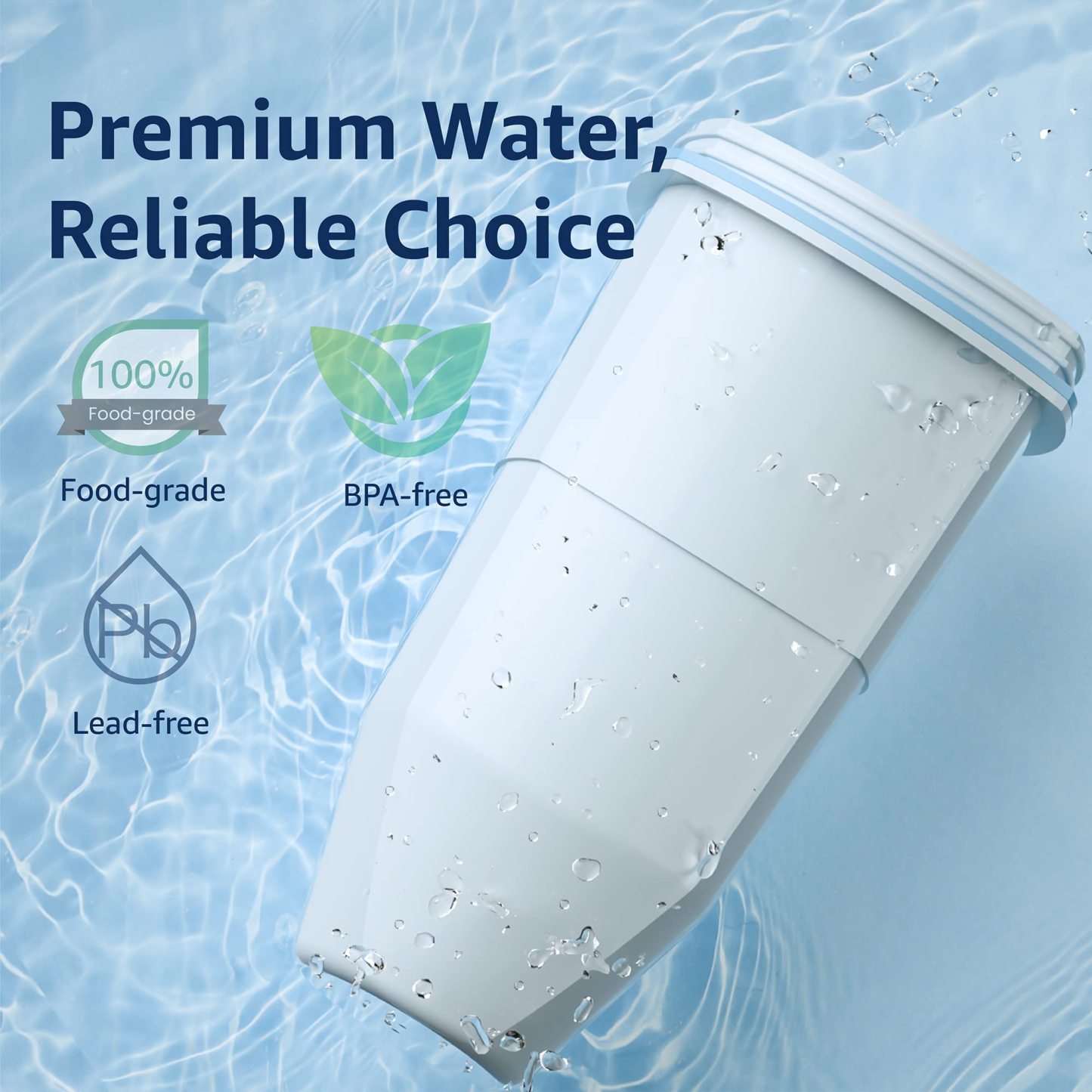 AQUA CREST NSF/ANSI 53 Certified 6-Stage Replacement Water Filters Reduce TDS