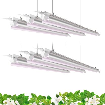 Barrina 4FT T8 Plant Grow Light, Full Spectrum, LED Growing Lamp Fixture, 6-Pack