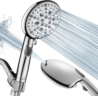 Cobbe High Pressure 9 Functions Shower Head with handheld - Luxury Modern Chrome Look
