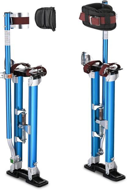 Yescom Drywall Stilts 24"-40" Adjustable Aluminum Tool Stilt with Knee Pads Protection