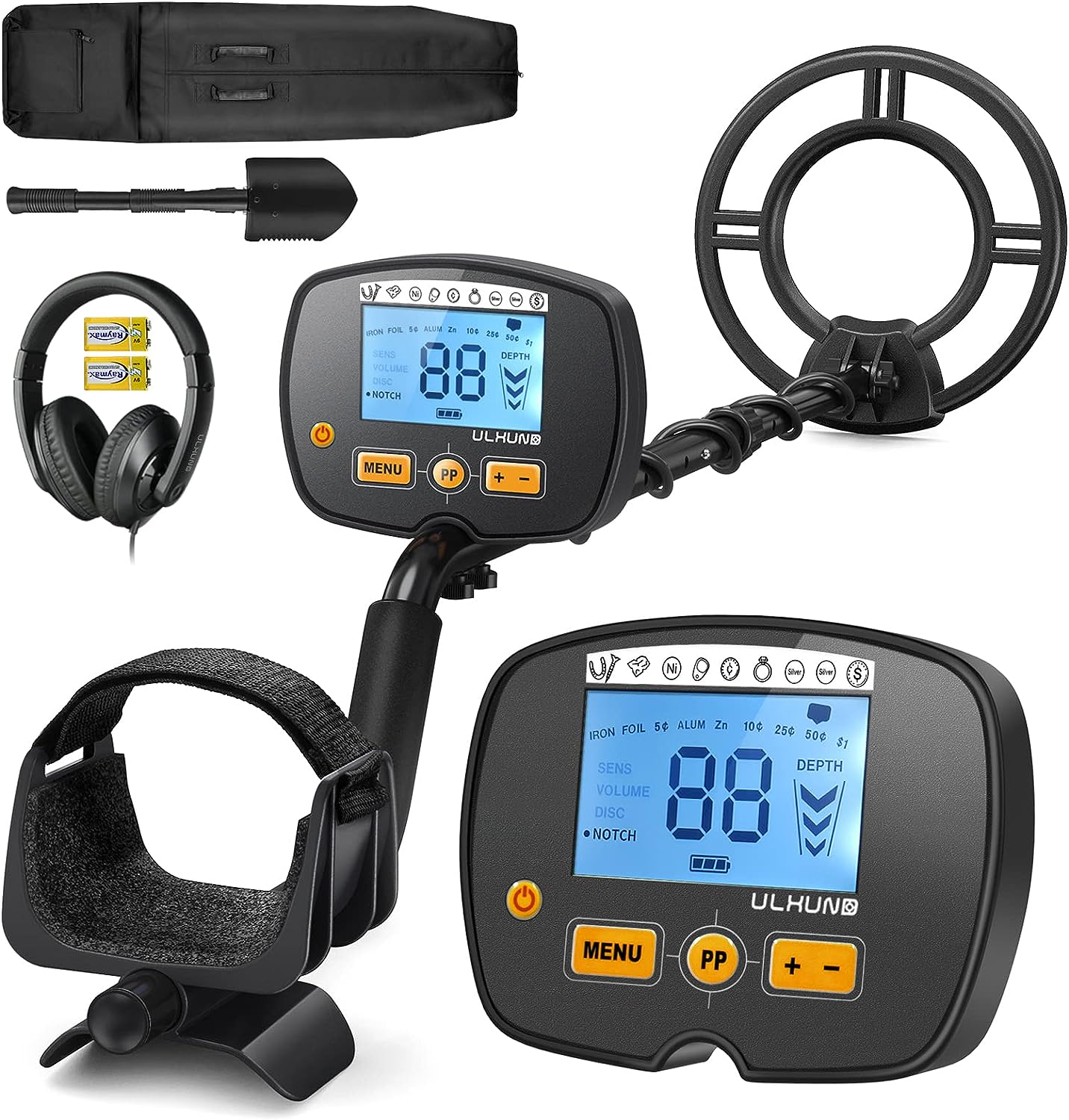 ULHUND Upgraded Metal Detectors for Adults-Professional Higher Accuracy and Sensitivity 9 Gold Detector