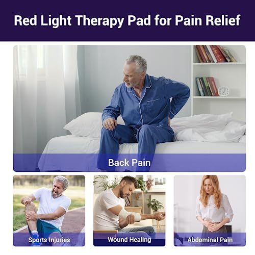 Comfytemp Red Light Therapy for Body, Large Infrared Light Therapy Pad 12" x 24"
