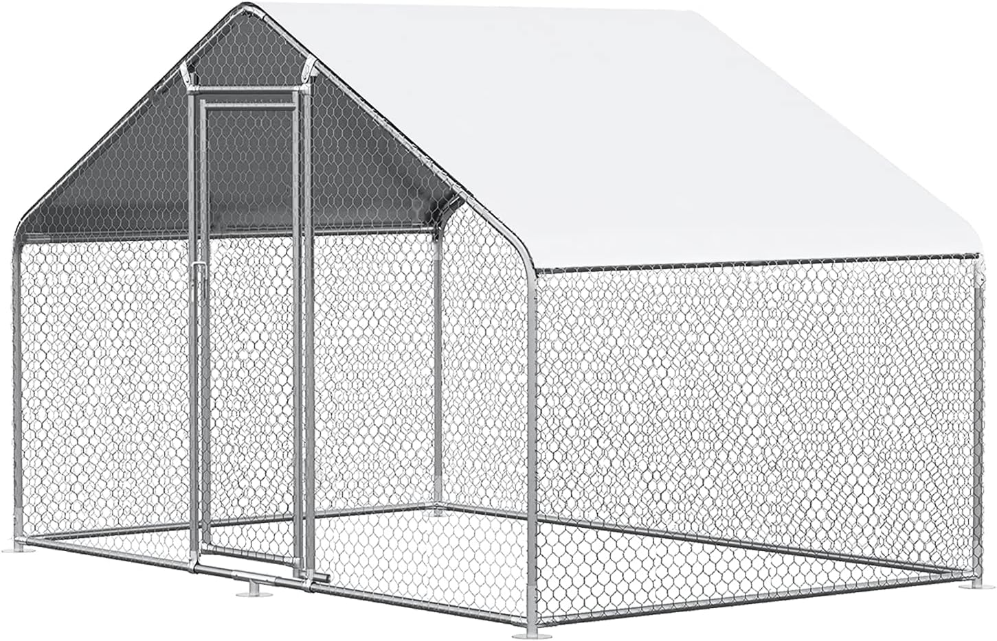 Chicken Coop Large Metal Chicken House/Pen for 6/10 Chickens Poultry Cage