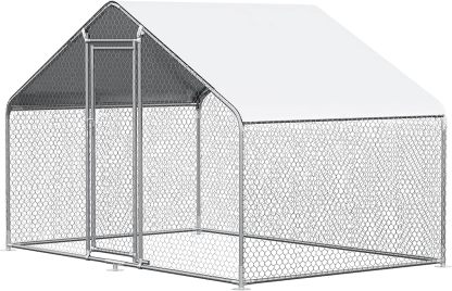 Chicken Coop Large Metal Chicken House/Pen for 6/10 Chickens Poultry Cage