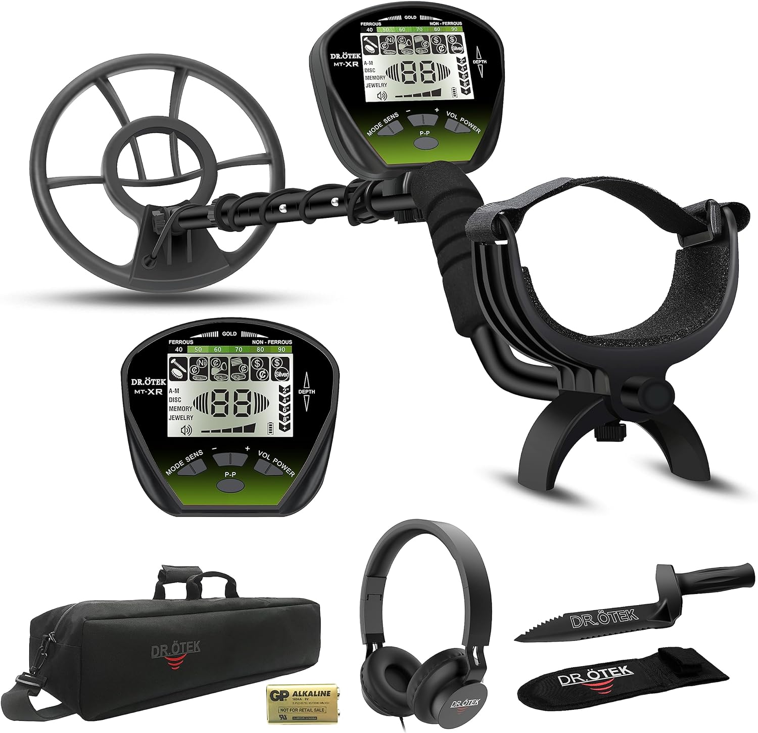 DR.ÖTEK Metal Detector for Adults Professional, Gold Metal Detector, Pinpoint & Exclusive Memory Mode