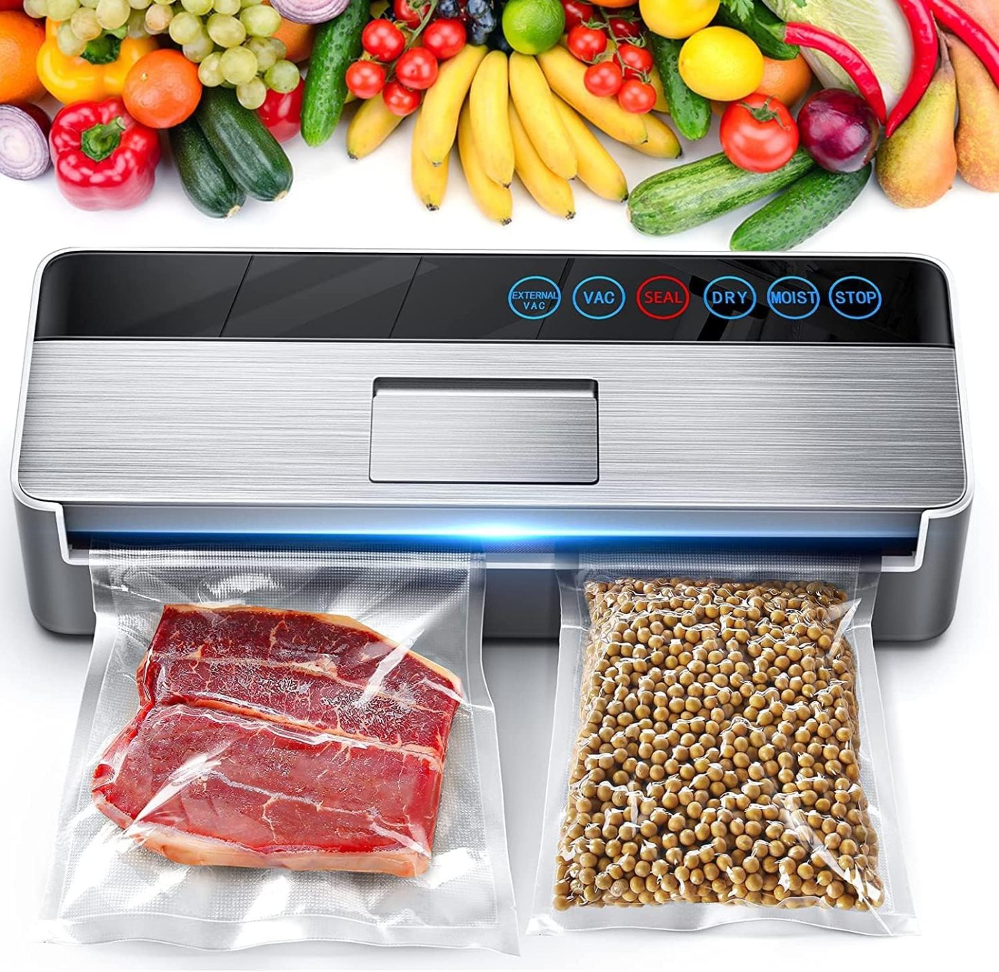 Vacuum Sealer Machine, Full Automatic Food Sealer (95Kpa), Air Sealing System for Food Sealer Dry