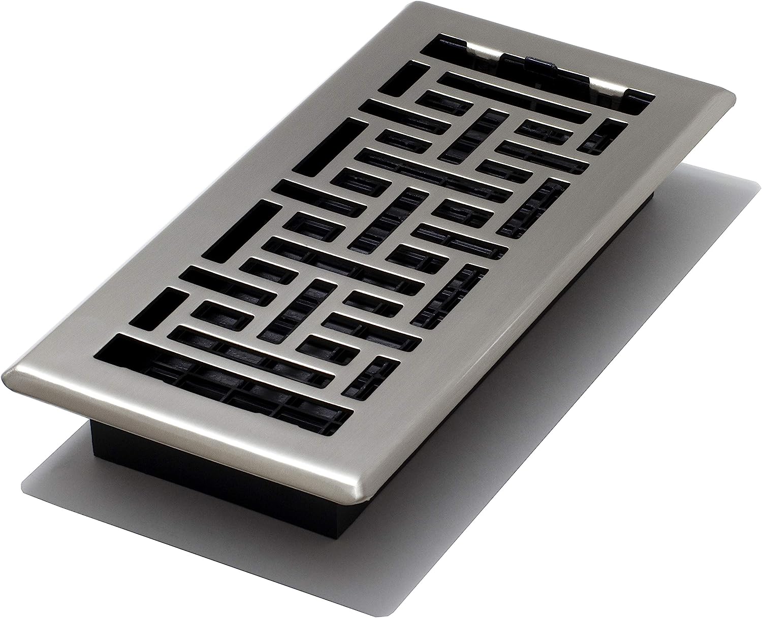 Decor Grates AJH410-NKL Floor Register, 4" x 10", Nickel
