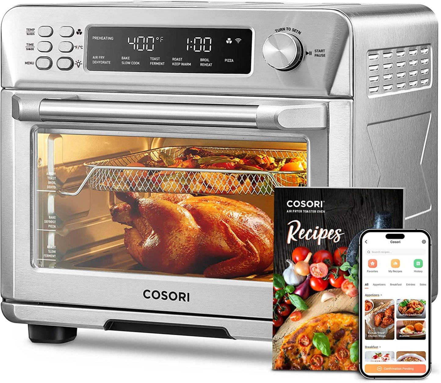 COSORI Toaster Oven Air Fryer Combo, 12-in-1, 26QT Convection Oven Countertop