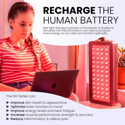Hooga Red Light Therapy for Face and Body, Red 660nm Near Infrared 850nm, 60 LEDs