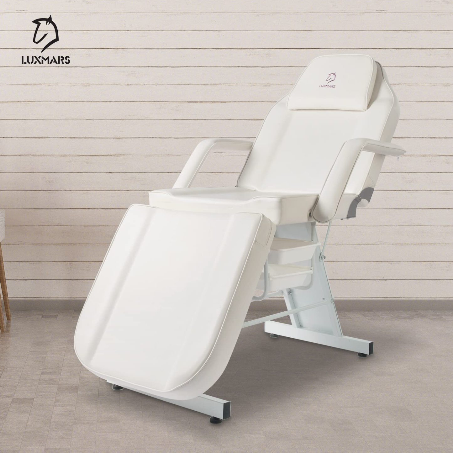LUXMARS Facial Chair, Tattoo/Salon Bed with Hydraulic Stool for Professional Massage Facial Lash Beauty Treatment Spa