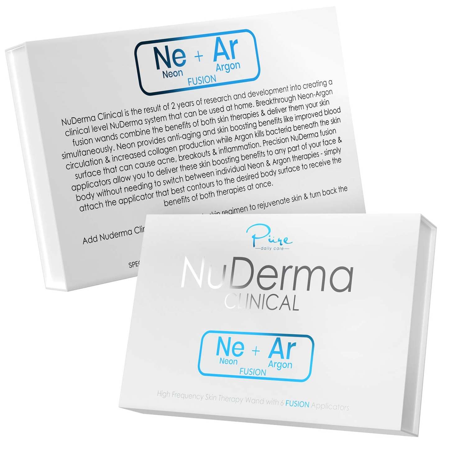 NuDerma Clinical Skin Therapy Wand - Portable High Frequency Skin Therapy Machine