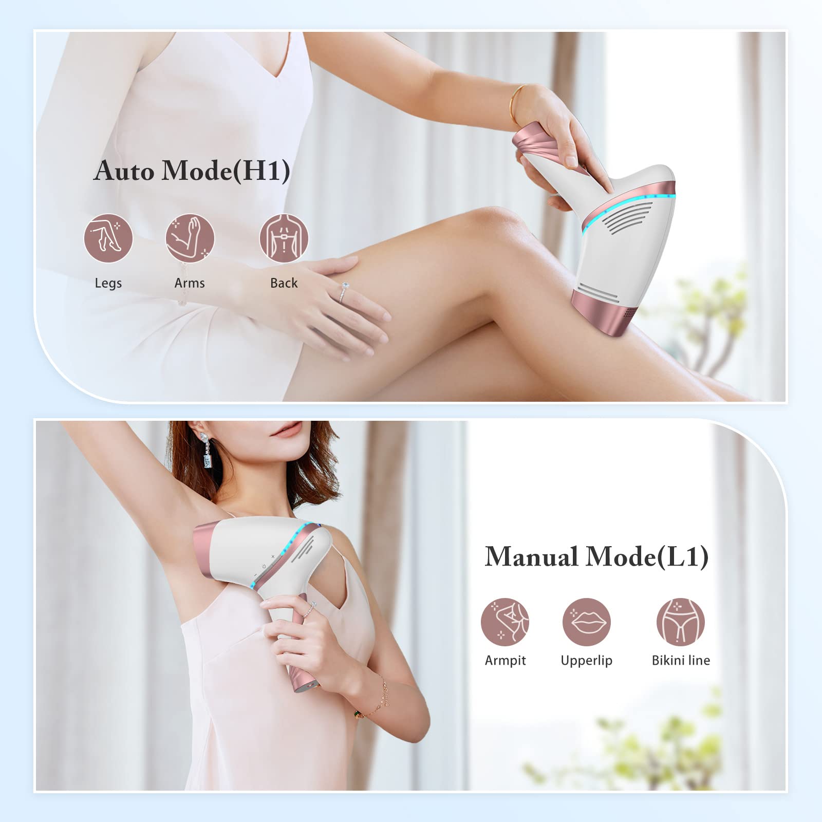 IPL Laser Hair Removal Device for Women and Men with Ice Compress System