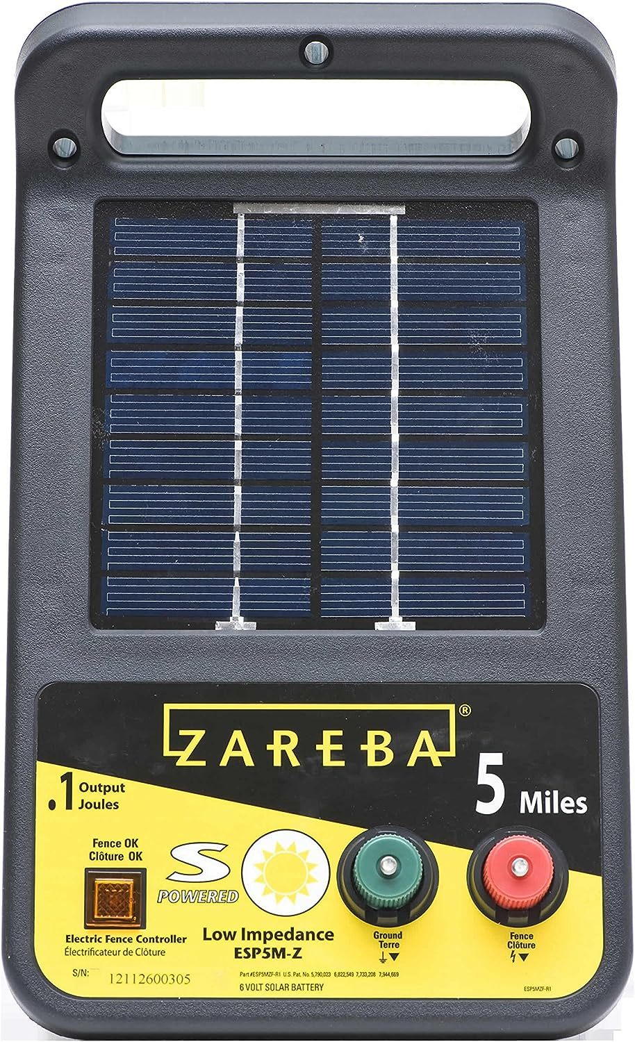 Zareba Solar Powered Low Impedance Electric Fence Charger
