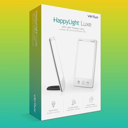 Verilux® HappyLight® Luxe - Light Therapy Lamp with 10,000 Lux, UV-Free, LED Bright White Light