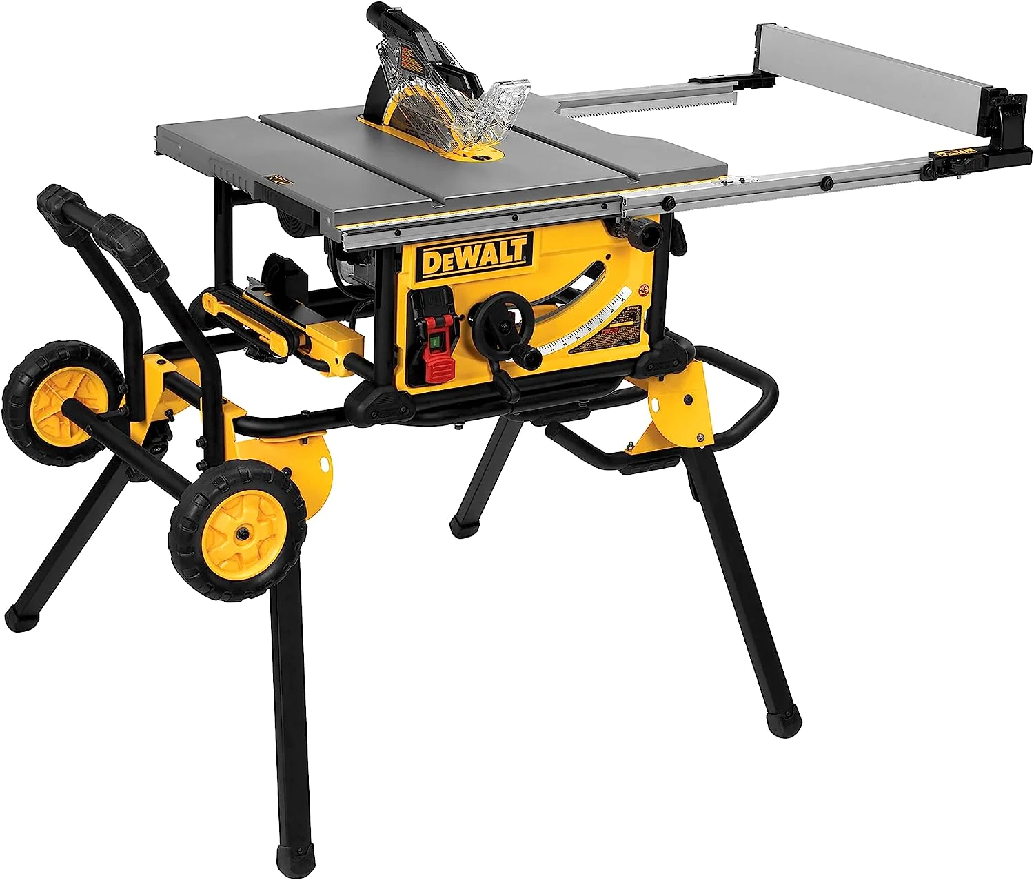 DEWALT 10 Inch Table Saw, 32-1/2 Inch Rip Capacity, 15 Amp Motor, With Rolling