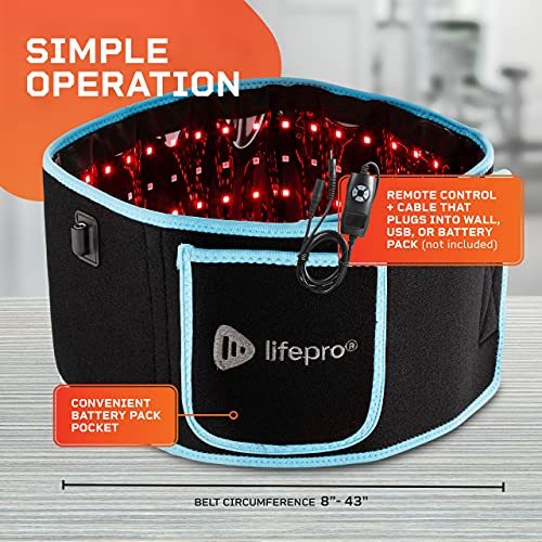 Lifepro Red Light Therapy Belt - Near Infrared Light Therapy & Red Light Therapy for Body