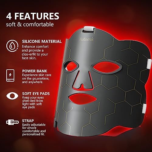 Red Light Therapy for Face, LED Red Light Therapy 660nm & 850nm Wavelength for Home Use