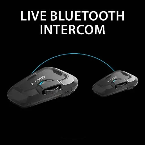 Cardo Systems FREECOM 2X Motorcycle 2-Way Bluetooth Communication System Headset - Black