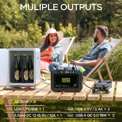 MARBERO 88Wh Portable Power Station 24000mAh Camping Solar Generator Lithium Battery