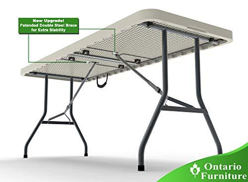 Ontario Furniture 8’ Foot Rectangular Plastic Folding Table (30" x 96” Inch)