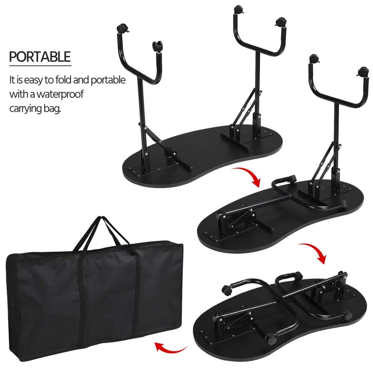 Yaheetech 37-inch Portable & Foldable Manicure Table Nail Desk Workstation