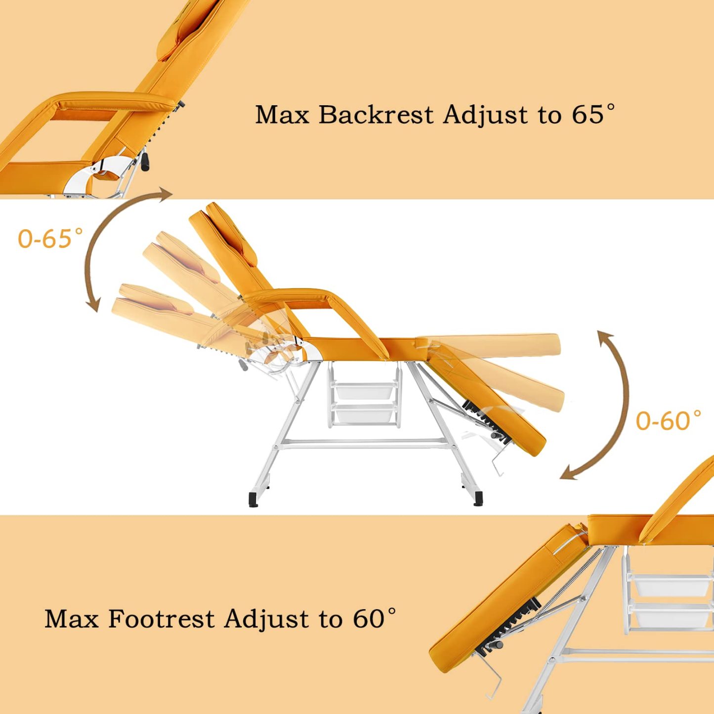 LUXMARS Facial Chair, Tattoo/Salon Bed with Hydraulic Stool for Professional Massage Facial Lash Beauty Treatment Spa