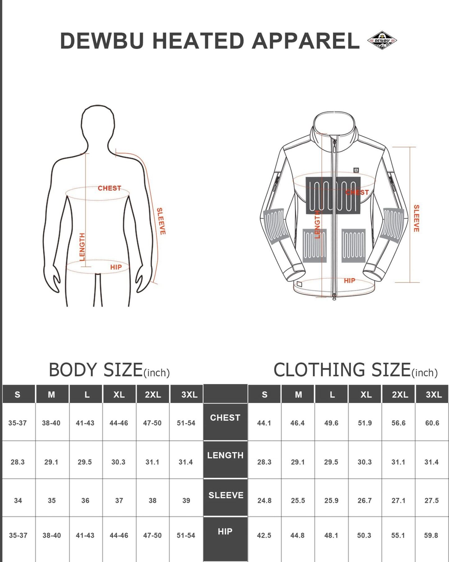 DEWBU Soft Shell Heated Jacket for Men with 12V Battery Pack and Detachable Hood Outdoor Electric Heating Coat, L