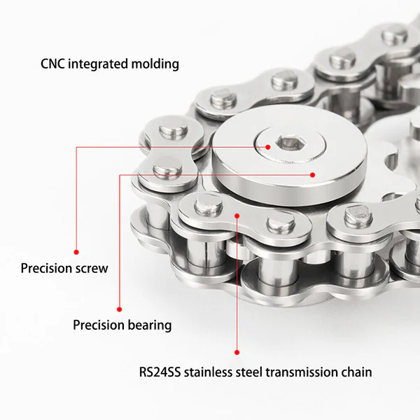 Spinner Chain Stainless Steel Gear Finger Gyro Relax Toy