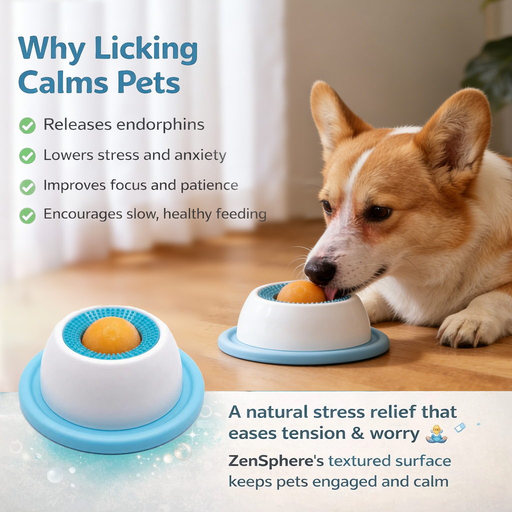 ZenSphere Calming Lick Bowl 🐶
