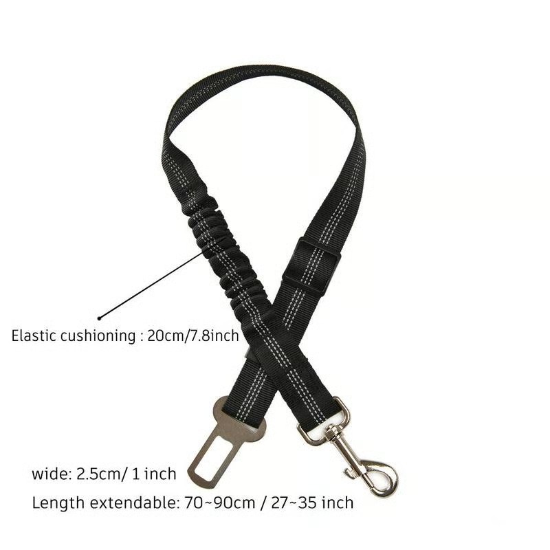 Pet Dog & Cat Seat Belts for Cars, Adjustable Safety Leash/Harness Compatible with Vehicle Headrests
