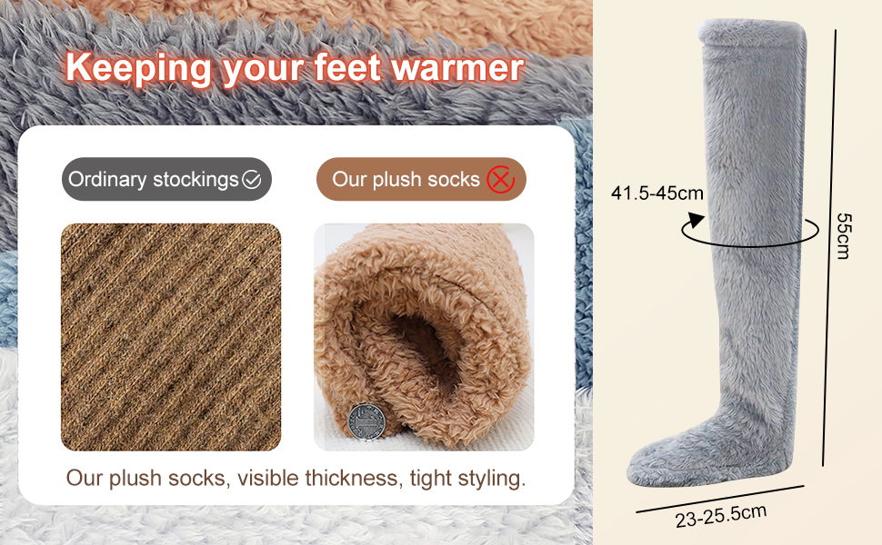 长款毛绒袜子