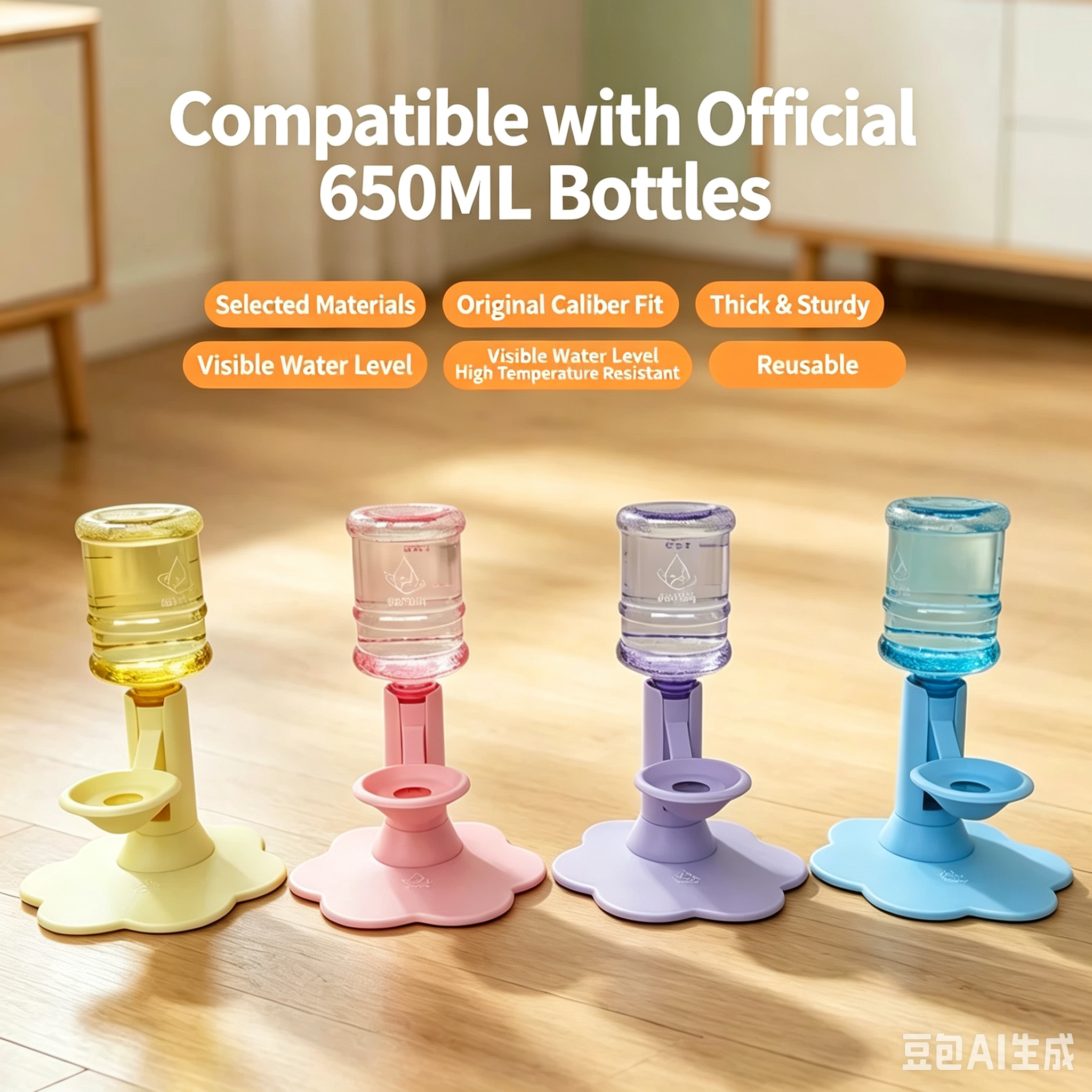 Gravity Cat Water Dispenser Stand - Spill-Proof