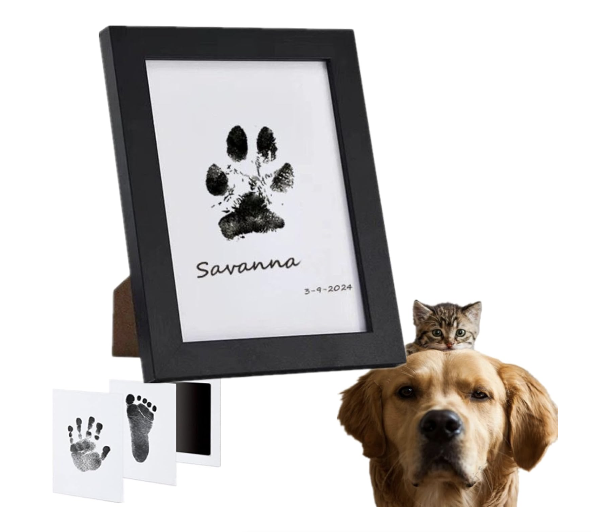 Pet Paw Printing Kit,Inkless Hand and Footprint Kit,Ink Pad for Baby Hand and Footprints