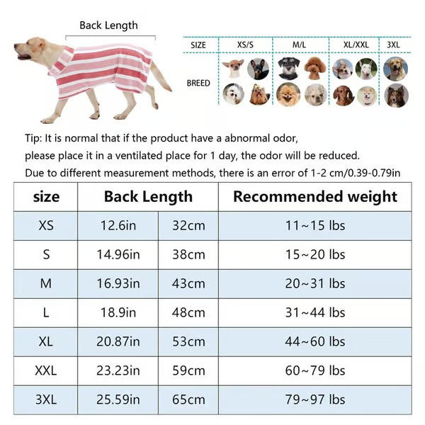 🐾 Quick Drying Dog Bathrobe | Soft Striped Pet Robe with Adjustable Belly Band