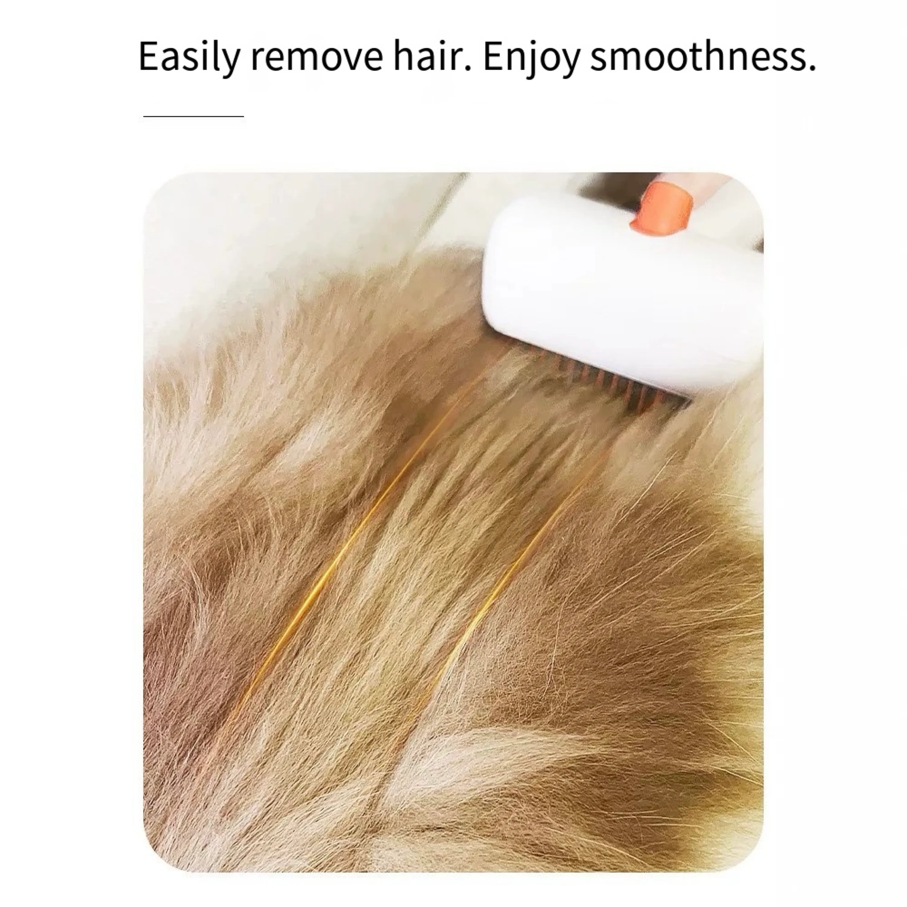 2-in-1 Pet Dematting Brush for Dogs & Cats – Rotating Blade Grooming Comb for Removing Knots, Mats & Loose Fur
