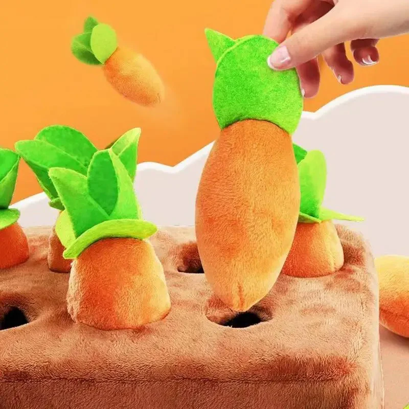 Dachshund Carrot Puzzle Toy – Interactive Hide Seek Snuffle Game