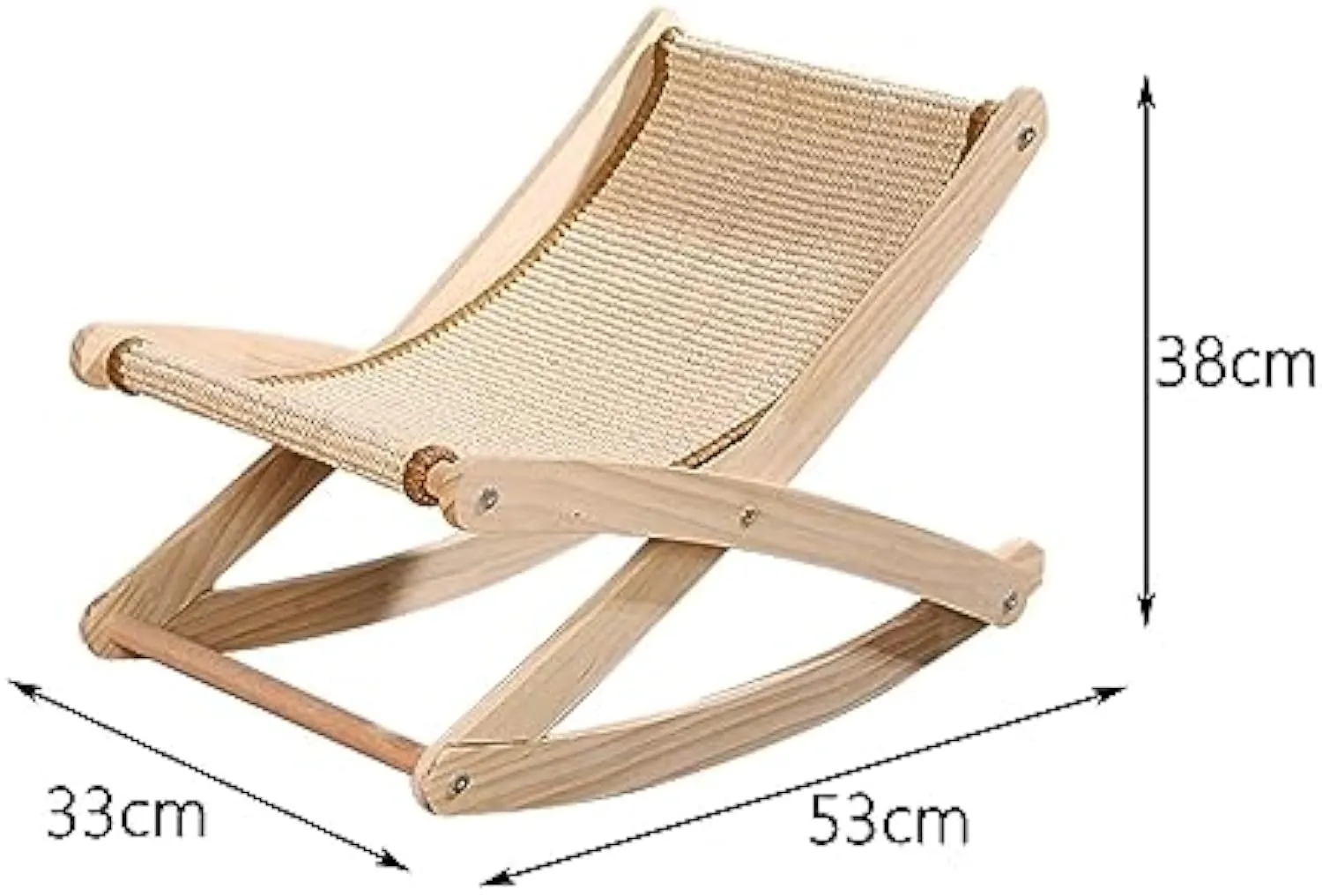 Foldable Sisal Cat Chair - Space-Saving Scratching Lounge for Small Apartments | Natural Fiber Cat Furniture with Reversible Design