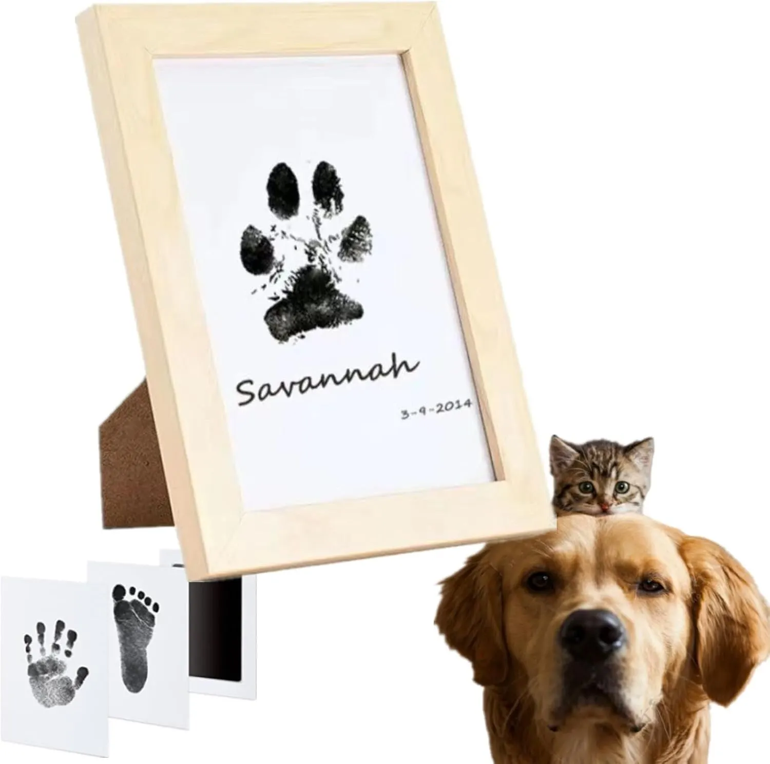 Pet Paw Printing Kit,Inkless Hand and Footprint Kit,Ink Pad for Baby Hand and Footprints