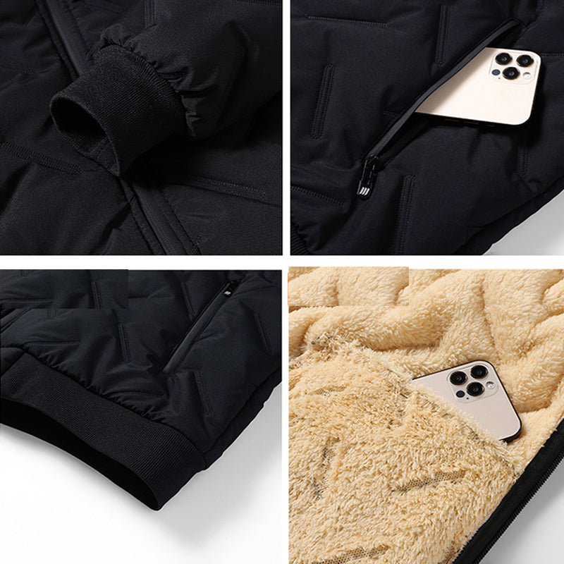 ❄️Winter-Specials❄️Men's Quilted Winter Jacket with Faux Fleece Lining