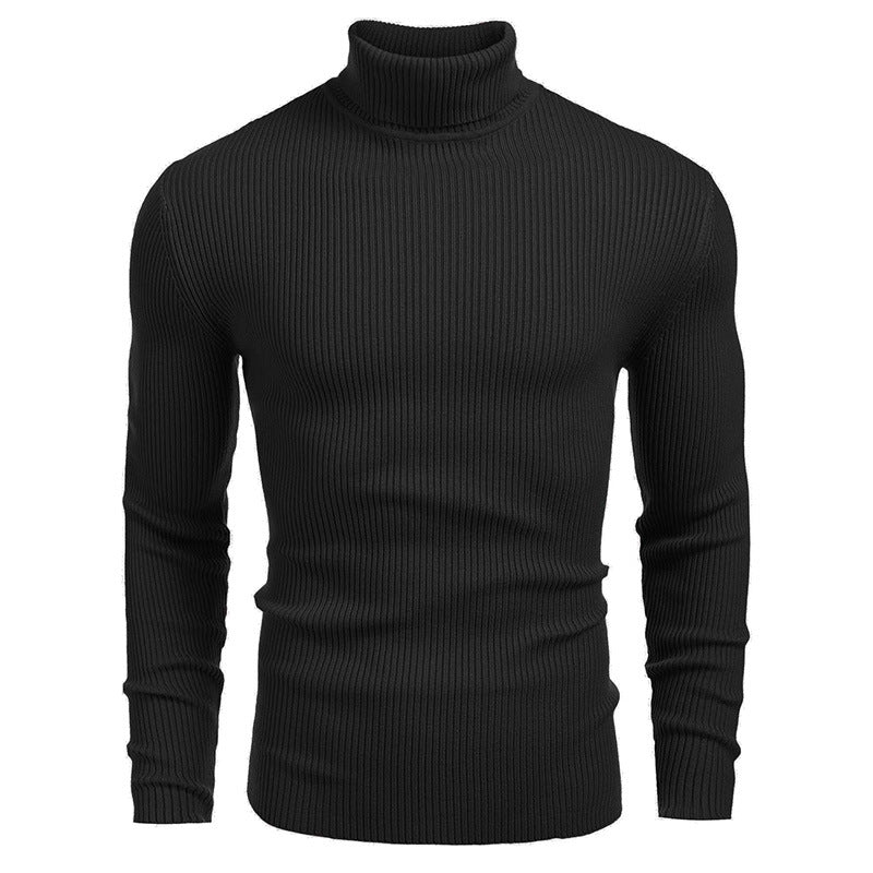 Winter Men's Knitted Turtleneck Slim Sweater