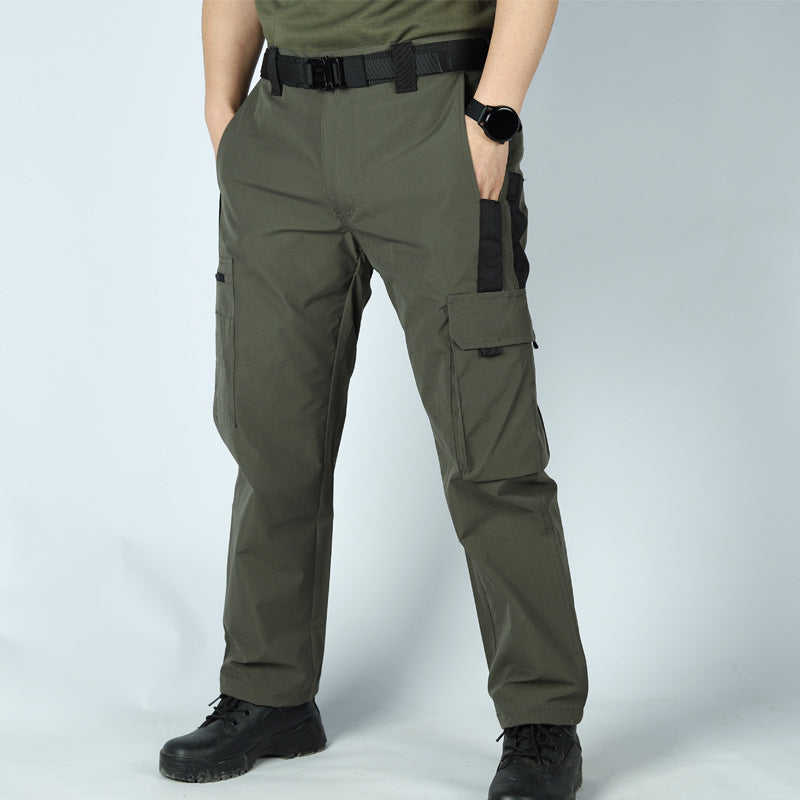 Men's Solid Color Breathable Long Cargo Pants