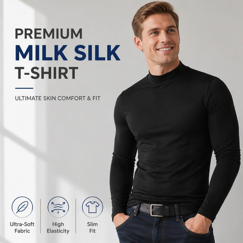 Men's Slim Fit Mock Turtleneck Top