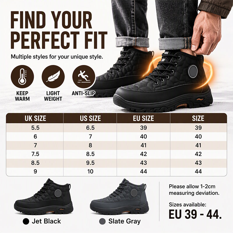 Men's Warm Plush-Lined Snow Boots