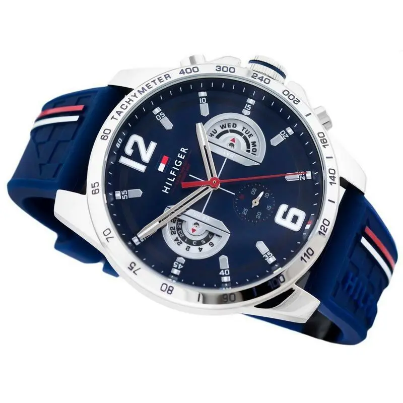 Tommy Hilfiger Sport Decker Silicone Strap Multi-Function Men's Watch 1791476 885997250177 | eBay