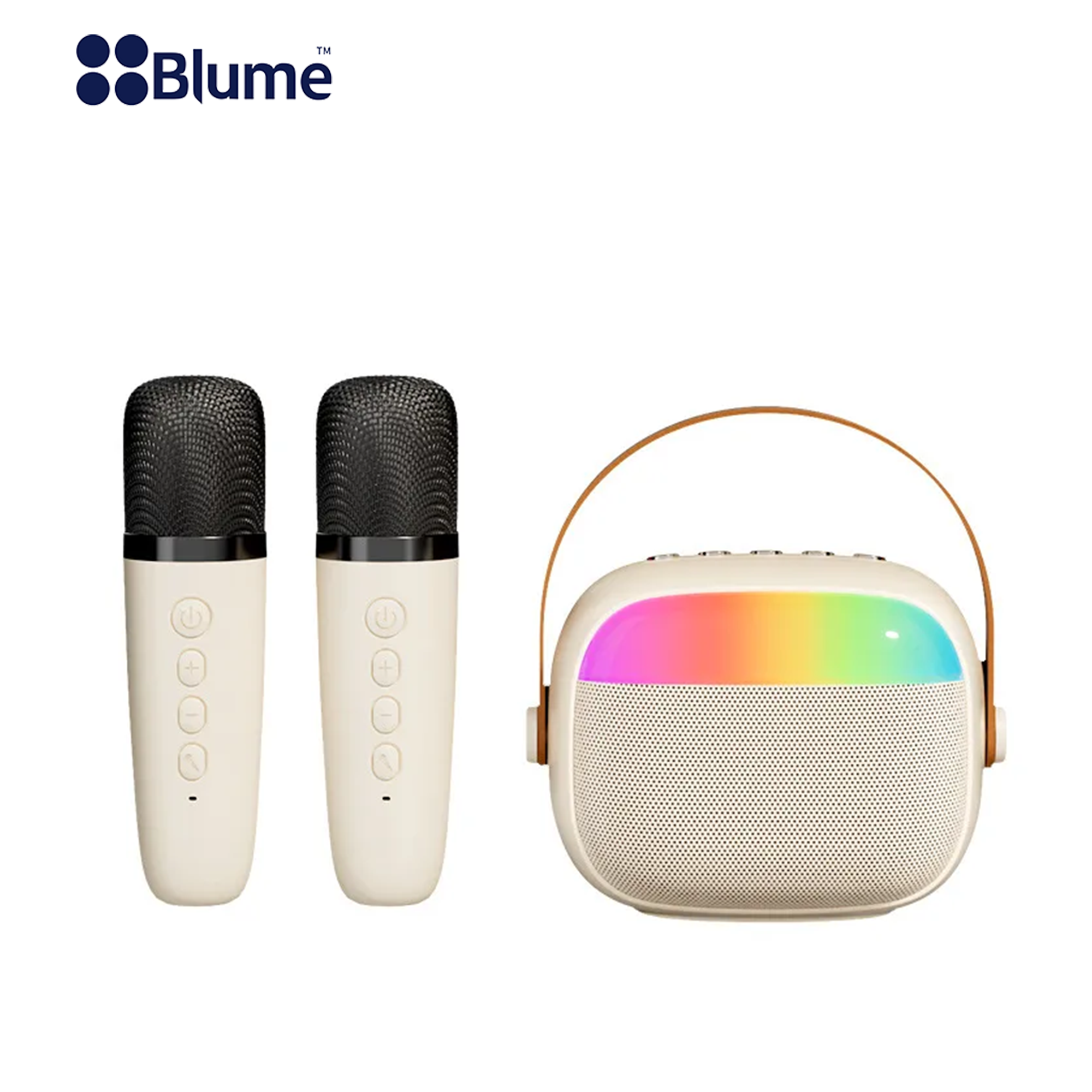 K歌戶外便携音箱 雙麥 震撼重低音 律動氛圍燈