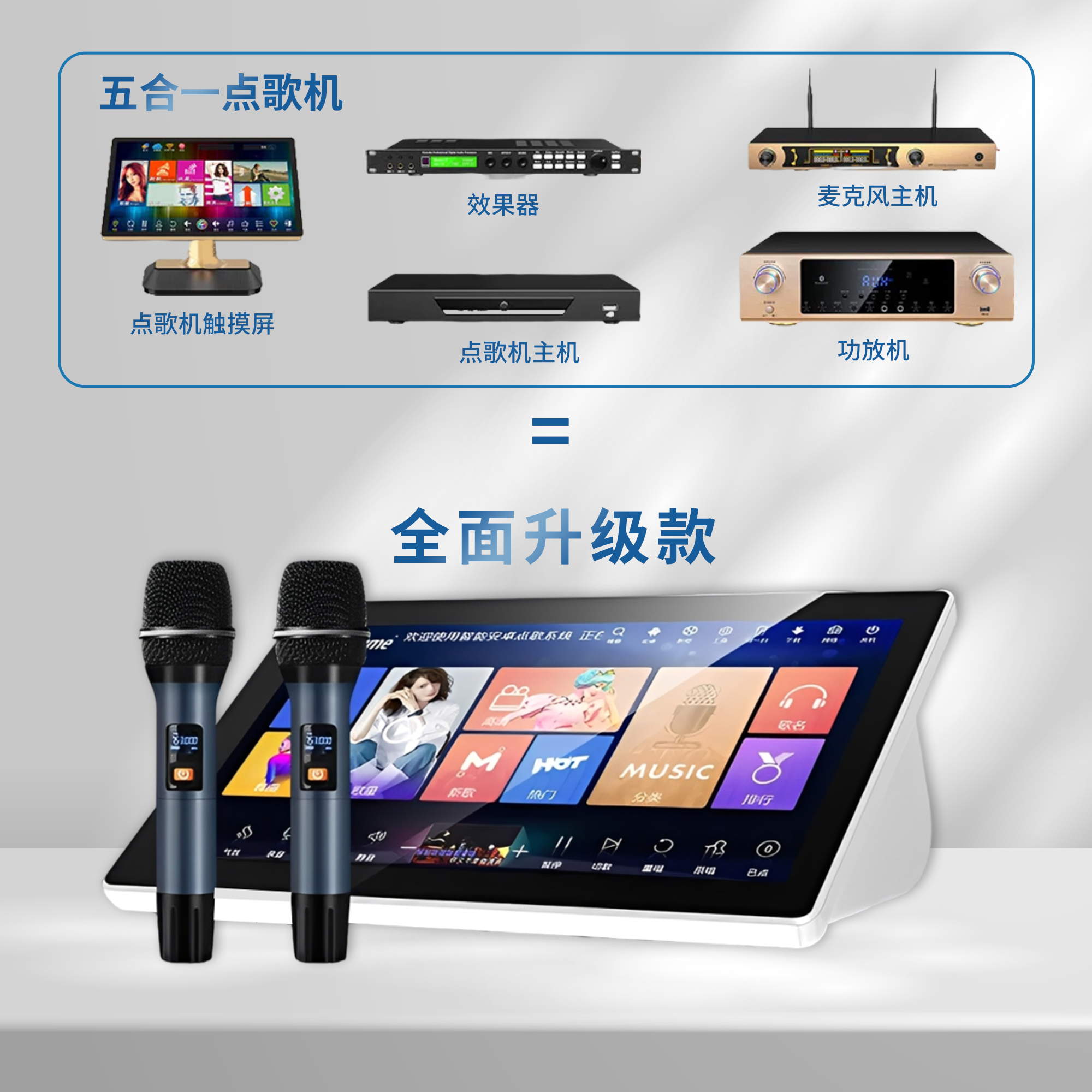 2025藍米五合一功放一體卡拉OK點歌機