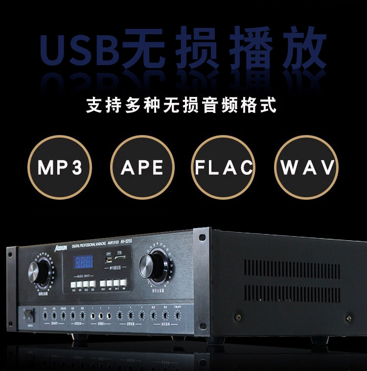 Blume 家用大功率專業功放機｜雙通道卡包功放 · 家庭KTV/藍牙/USB/SD多輸入