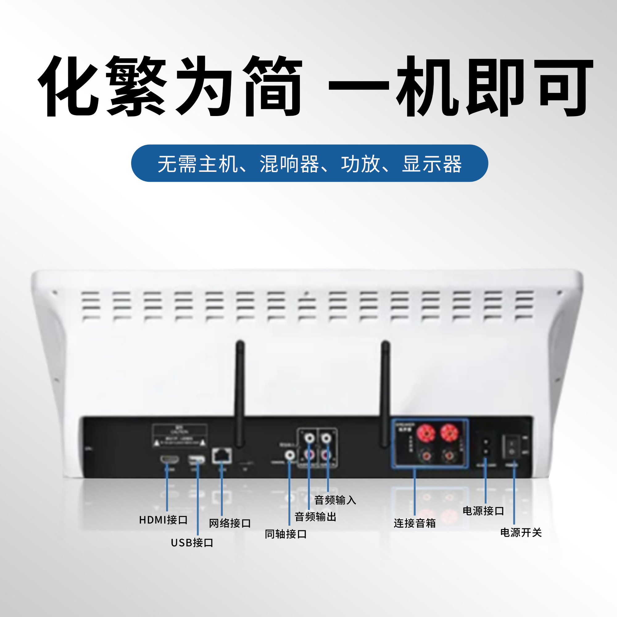 2025藍米五合一功放一體卡拉OK點歌機