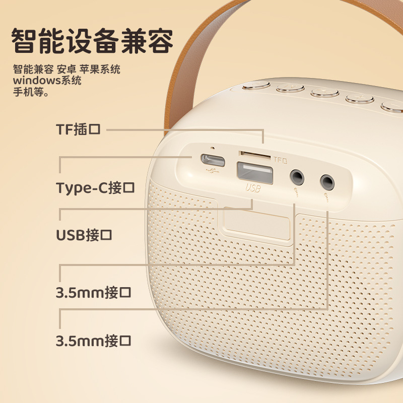 Outdoor Portable Bluetooth Speaker K30 Dual Microphone